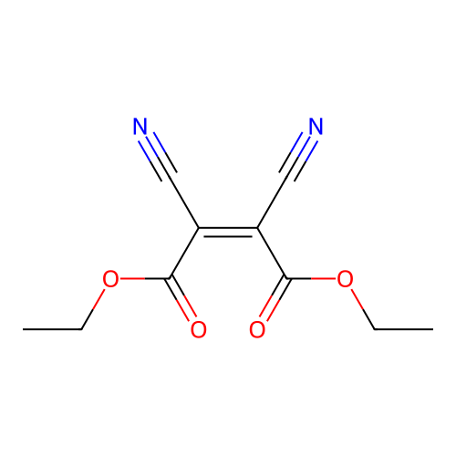 (Z)-2,3-dicyano-but-2-enedioic acid diethyl ester structure