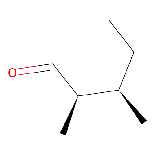 (2R,3R)-2,3-dimethylpentanal structure