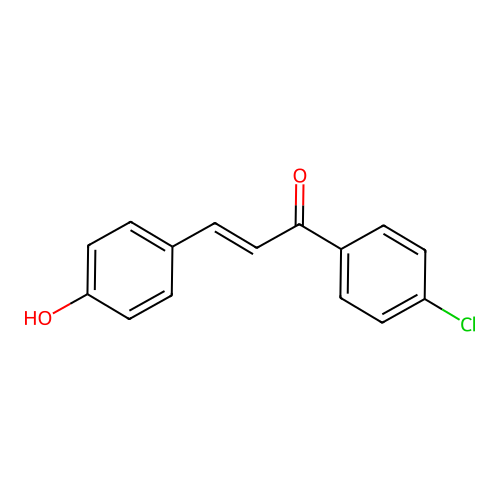 4-Hydroxy-4'-chlorochalcone structure