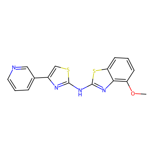 4-methoxy-N-(4-(pyridin-3-yl)thiazol-2-yl)benzo[d]thiazol-2-amine structure