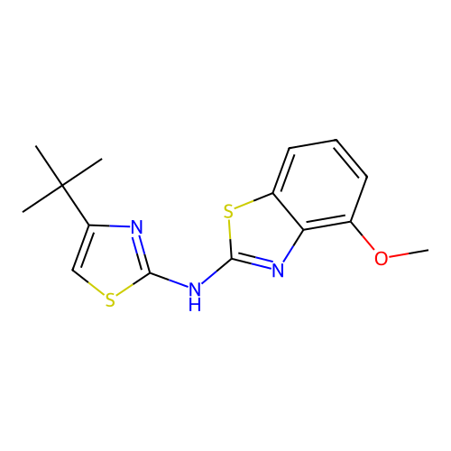 N-(4-tert-butyl-1,3-thiazol-2-yl)-4-methoxy-1,3-benzothiazol-2-amine structure