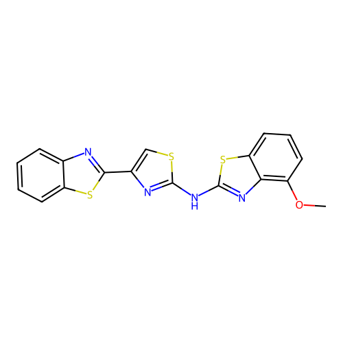 N-[4-(1,3-benzothiazol-2-yl)-1,3-thiazol-2-yl]-4-methoxy-1,3-benzothiazol-2-amine structure
