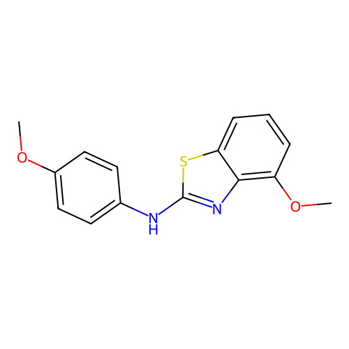 4-methoxy-N-(4-methoxyphenyl)-1,3-benzothiazol-2-amine structure
