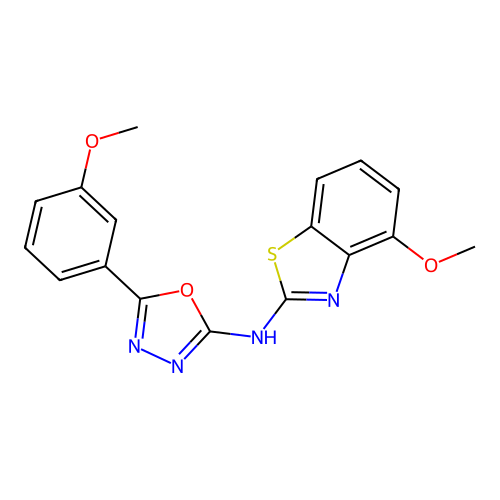 N-(4-methoxybenzo[d]thiazol-2-yl)-5-(3-methoxyphenyl)-1,3,4-oxadiazol-2-amine structure