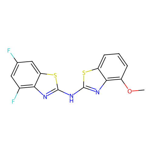 4,6-difluoro-N-(4-methoxy-1,3-benzothiazol-2-yl)-1,3-benzothiazol-2-amine structure