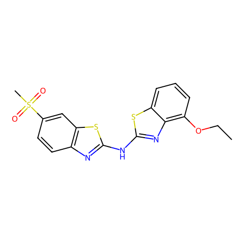 4-ethoxy-N-(6-(methylsulfonyl)benzo[d]thiazol-2-yl)benzo[d]thiazol-2-amine structure