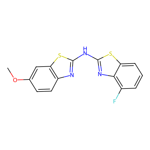 4-fluoro-N-(6-methoxybenzo[d]thiazol-2-yl)benzo[d]thiazol-2-amine structure