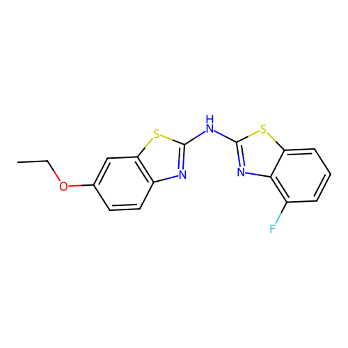 6-ethoxy-N-(4-fluorobenzo[d]thiazol-2-yl)benzo[d]thiazol-2-amine structure