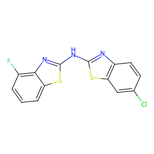 6-chloro-N-(4-fluorobenzo[d]thiazol-2-yl)benzo[d]thiazol-2-amine structure