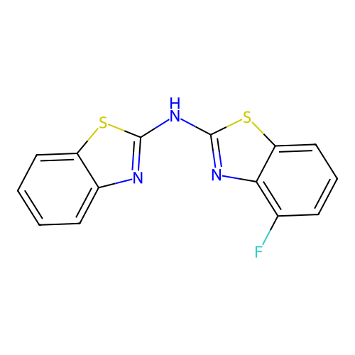 N-(1,3-benzothiazol-2-yl)-4-fluoro-1,3-benzothiazol-2-amine structure