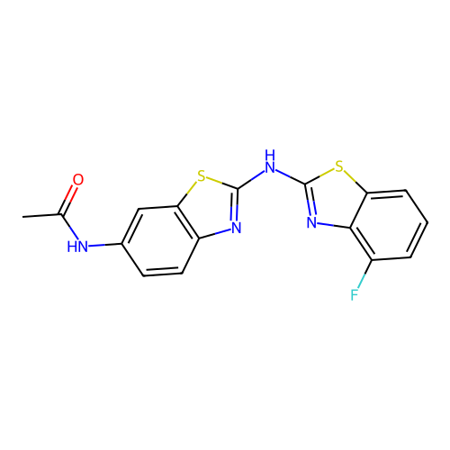 N-(2-((4-fluorobenzo[d]thiazol-2-yl)amino)benzo[d]thiazol-6-yl)acetamide structure