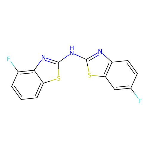 6-fluoro-N-(4-fluorobenzo[d]thiazol-2-yl)benzo[d]thiazol-2-amine structure