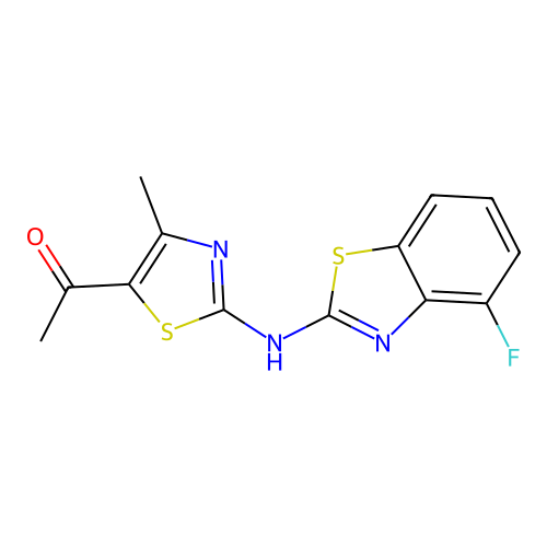 1-(2-((4-Fluorobenzo[d]thiazol-2-yl)amino)-4-methylthiazol-5-yl)ethanone structure