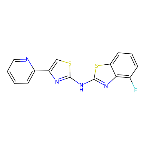 4-fluoro-N-(4-(pyridin-2-yl)thiazol-2-yl)benzo[d]thiazol-2-amine structure