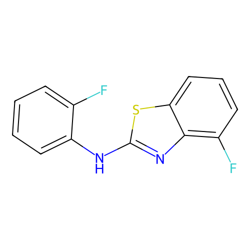 4-fluoro-N-(2-fluorophenyl)-1,3-benzothiazol-2-amine structure