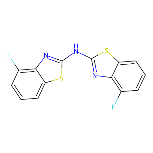 4-fluoro-N-(4-fluoro-1,3-benzothiazol-2-yl)-1,3-benzothiazol-2-amine structure