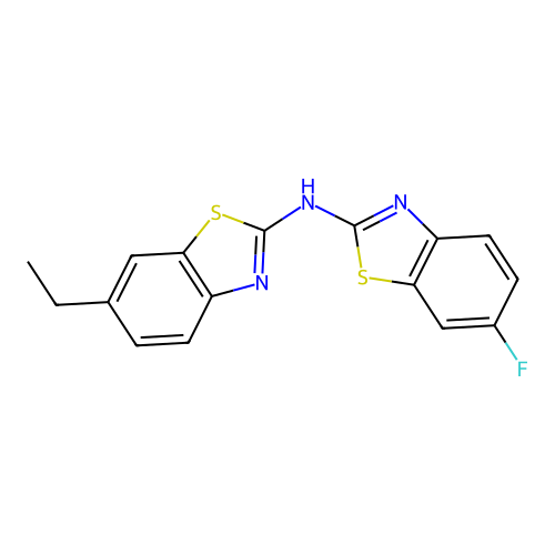 6-ethyl-N-(6-fluorobenzo[d]thiazol-2-yl)benzo[d]thiazol-2-amine structure