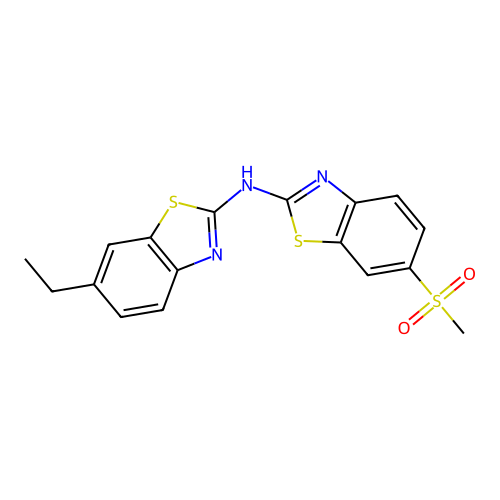 6-ethyl-N-(6-(methylsulfonyl)benzo[d]thiazol-2-yl)benzo[d]thiazol-2-amine structure