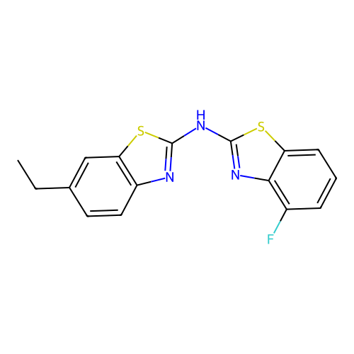 6-ethyl-N-(4-fluorobenzo[d]thiazol-2-yl)benzo[d]thiazol-2-amine structure