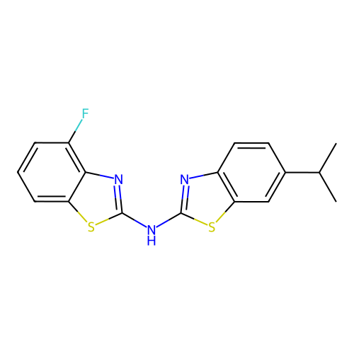 4-fluoro-N-(6-isopropylbenzo[d]thiazol-2-yl)benzo[d]thiazol-2-amine structure