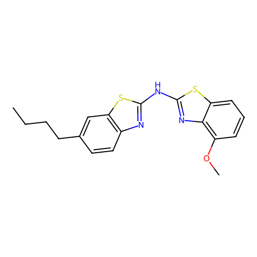 6-butyl-N-(4-methoxy-1,3-benzothiazol-2-yl)-1,3-benzothiazol-2-amine structure