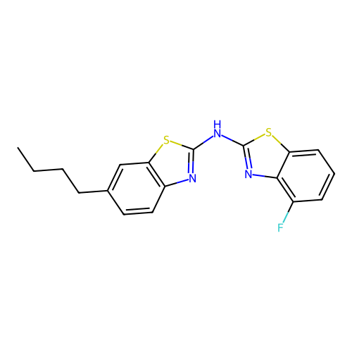 6-butyl-N-(4-fluorobenzo[d]thiazol-2-yl)benzo[d]thiazol-2-amine structure