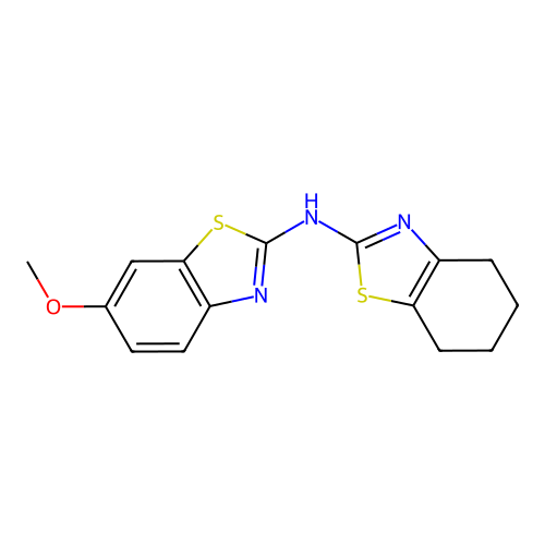 6-methoxy-N-(4,5,6,7-tetrahydro-1,3-benzothiazol-2-yl)-1,3-benzothiazol-2-amine structure
