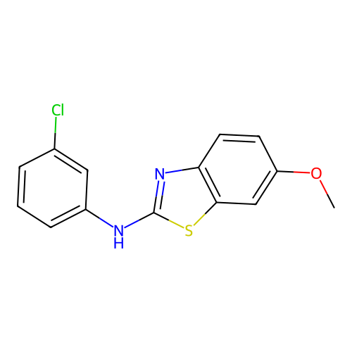 N-(3-chlorophenyl)-6-methoxy-1,3-benzothiazol-2-amine structure