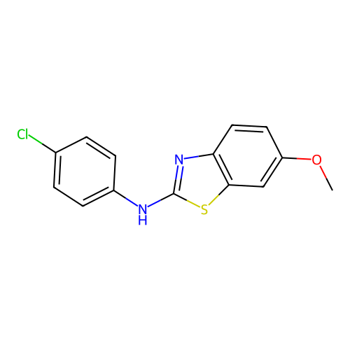 N-(4-chlorophenyl)-6-methoxy-1,3-benzothiazol-2-amine structure