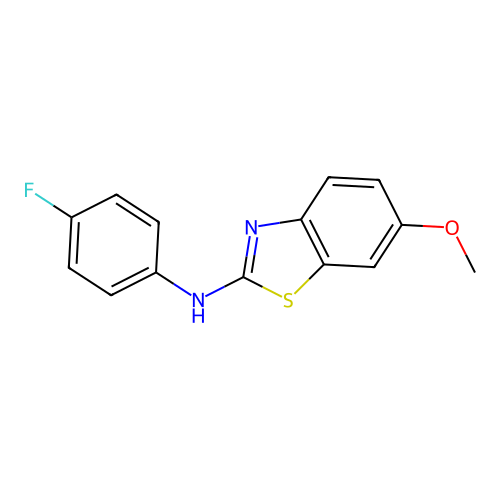 N-(4-fluorophenyl)-6-methoxy-1,3-benzothiazol-2-amine structure