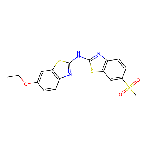 6-ethoxy-N-(6-(methylsulfonyl)benzo[d]thiazol-2-yl)benzo[d]thiazol-2-amine structure