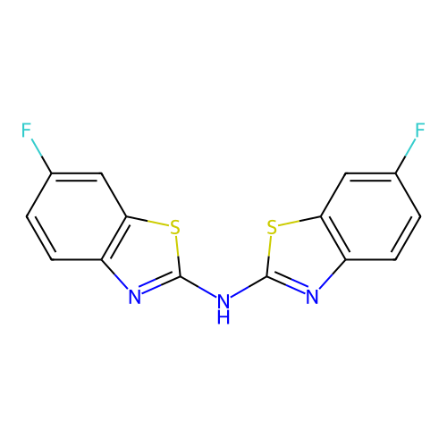6-fluoro-N-(6-fluoro-1,3-benzothiazol-2-yl)-1,3-benzothiazol-2-amine structure