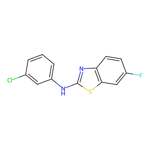 N-(3-chlorophenyl)-6-fluoro-1,3-benzothiazol-2-amine structure