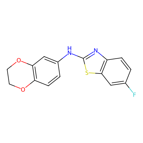 N-(2,3-dihydro-1,4-benzodioxin-6-yl)-6-fluoro-1,3-benzothiazol-2-amine structure