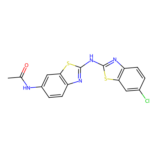 N-(2-((6-chlorobenzo[d]thiazol-2-yl)amino)benzo[d]thiazol-6-yl)acetamide structure