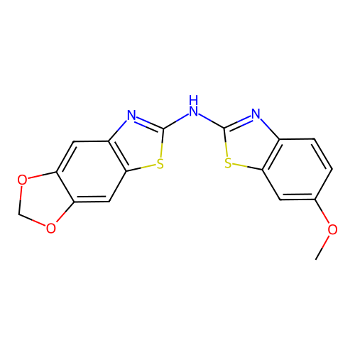 N-(6-methoxy-1,3-benzothiazol-2-yl)-[1,3]dioxolo[4,5-f][1,3]benzothiazol-6-amine structure