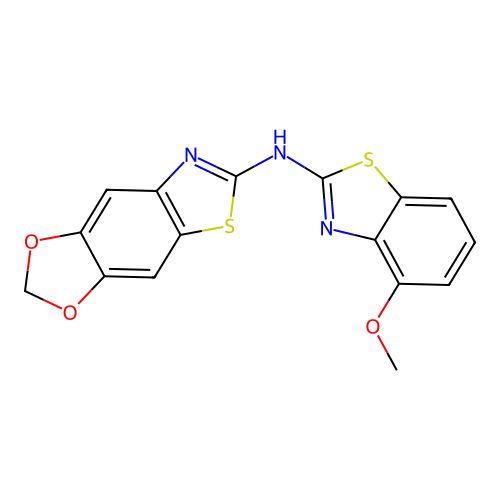 N-(4-methoxy-1,3-benzothiazol-2-yl)-[1,3]dioxolo[4,5-f][1,3]benzothiazol-6-amine structure