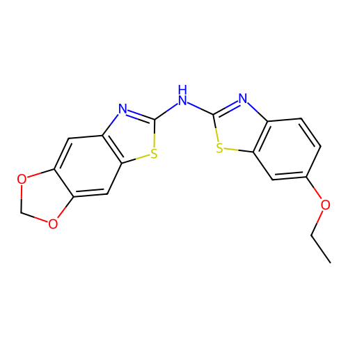 N-(6-ethoxy-1,3-benzothiazol-2-yl)-[1,3]dioxolo[4,5-f][1,3]benzothiazol-6-amine structure