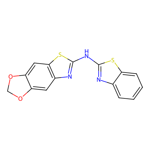 N-(1,3-benzothiazol-2-yl)-[1,3]dioxolo[4,5-f][1,3]benzothiazol-6-amine structure