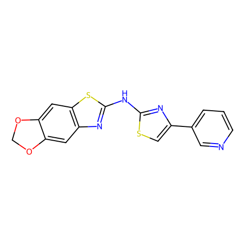N-(4-pyridin-3-yl-1,3-thiazol-2-yl)-[1,3]dioxolo[4,5-f][1,3]benzothiazol-6-amine structure