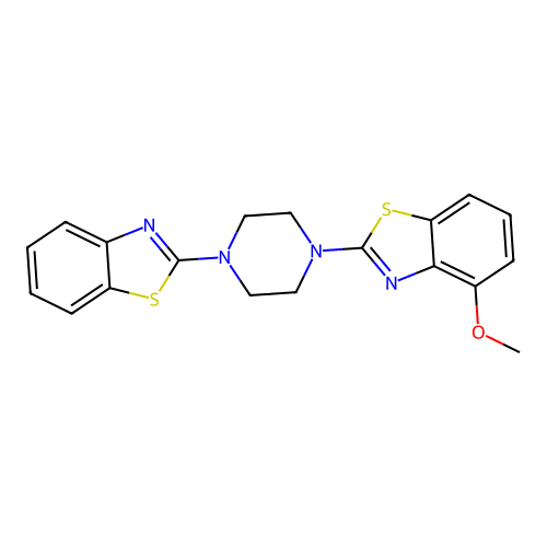 2-[4-(1,3-Benzothiazol-2-yl)piperazin-1-yl]-4-methoxy-1,3-benzothiazole structure