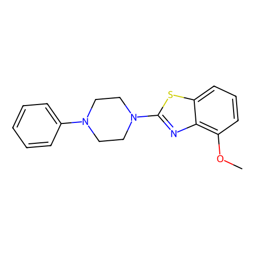 4-Methoxy-2-(4-phenylpiperazin-1-yl)-1,3-benzothiazole structure