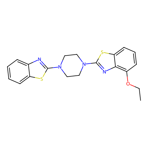 2-[4-(1,3-Benzothiazol-2-yl)piperazin-1-yl]-4-ethoxy-1,3-benzothiazole structure