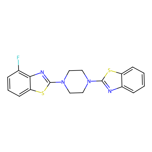 2-[4-(1,3-Benzothiazol-2-yl)piperazin-1-yl]-4-fluoro-1,3-benzothiazole structure