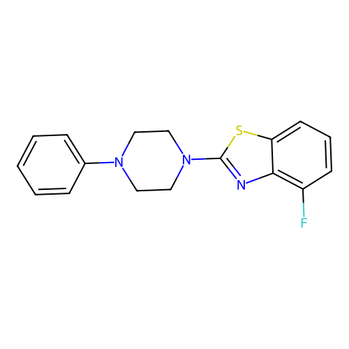 4-Fluoro-2-(4-phenylpiperazin-1-yl)-1,3-benzothiazole structure