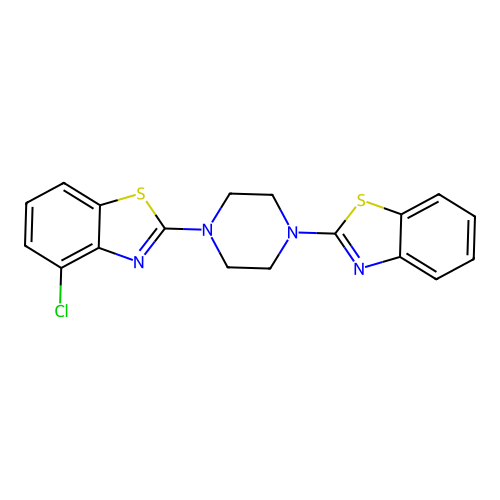 2-[4-(1,3-Benzothiazol-2-yl)piperazin-1-yl]-4-chloro-1,3-benzothiazole structure