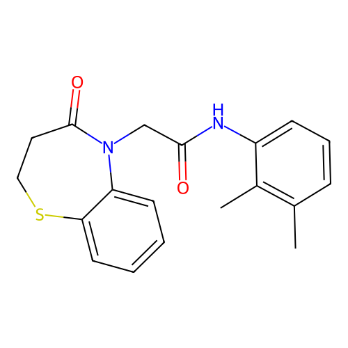 N-(2,3-dimethylphenyl)-2-(4-oxo-2,3,4,5-tetrahydro-1,5-benzothiazepin-5-yl)acetamide structure