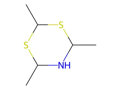 2,4,6-三甲基-1,3,5-二噻嗪烷 structure