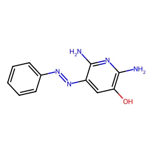 2,6-Diamino-5-hydroxy-3-(phenylazo)pyridine structure