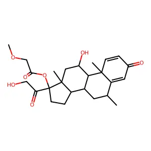 6-Methylprednisolone 17-methoxyacetate structure